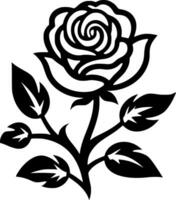 Flower - Black and White Isolated Icon - Vector illustration