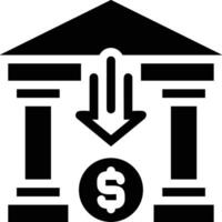 Bank finance icon symbol vector image. Illustration of the currency exchange investment financial saving bank design image