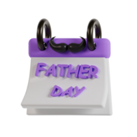 Father's day 3d icon element for ui ux or apps png