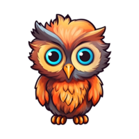 Cute Owl Baby illustration on Transparent Background png