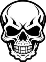 Skull - Black and White Isolated Icon - Vector illustration