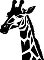 Giraffe, Black and White Vector illustration