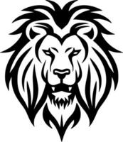 Lion, Black and White Vector illustration