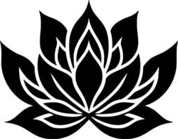 Lotus Flower, Minimalist and Simple Silhouette - Vector illustration