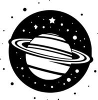 Space, Black and White Vector illustration