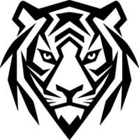 tigre, negro y blanco vector ilustración