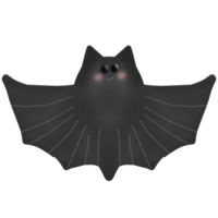 murciélago negro de halloween png