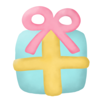 Hand drawing gift present birthday png