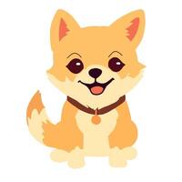 Cute dog isolated on white background. Vector illustration