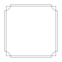 square frame vintage png