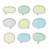 Abstract hand drawn speech bubble isolated vector illustration.