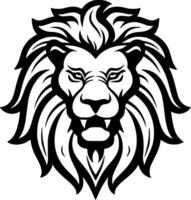 Lion, Black and White Vector illustration