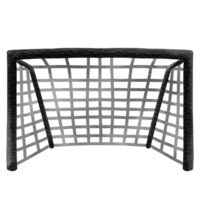 Isolated black football soccer goal net in watercolor style and transparent background png