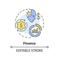 Editable finance icon concept, isolated vector, AI for SEO thin line illustration. vector