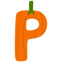 Halloween citrouille alphabet png