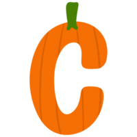 Halloween citrouille alphabet png