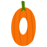 Halloween citrouille alphabet png