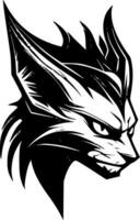 Wildcat - Black and White Isolated Icon - Vector illustration