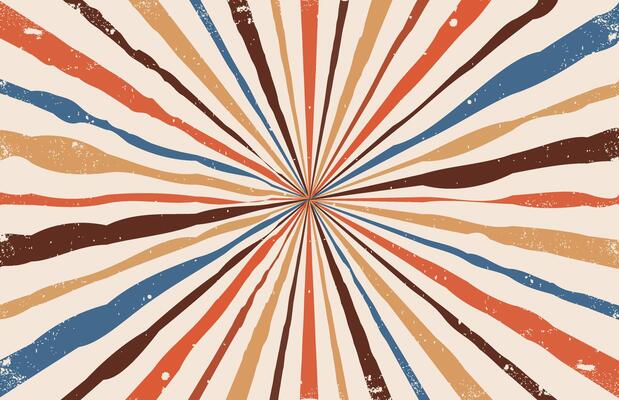 Retro vintage sunburst background Vector, Colorful Sunburst Textured Grunge Background