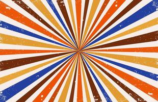 Retro vintage sunburst background Vector, Colorful Sunburst Textured Grunge Background vector