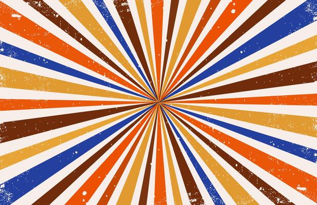 Retro vintage sunburst background Vector, Colorful Sunburst Textured Grunge Background