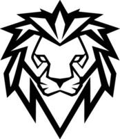 Lion - Black and White Isolated Icon - Vector illustration