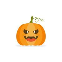 Halloween Pumpkins or Jack O'Lanterns flat design vector illustration