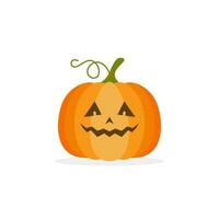 Halloween Pumpkins or Jack O'Lanterns flat design vector illustration