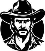 Western, Black and White Vector illustration