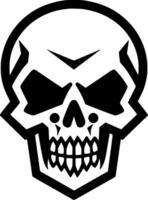 Skull - Black and White Isolated Icon - Vector illustration