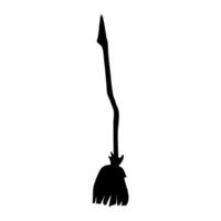 Witch's broom icon vector. Broom illustration sign. Witch symbol. Halloween logo. vector