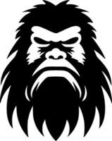 Bigfoot - Black and White Isolated Icon - Vector illustration