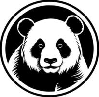 Panda - Black and White Isolated Icon - Vector illustration