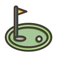 Golf Vector Thick Line Filled Colors Icon For Personal And Commercial Use.