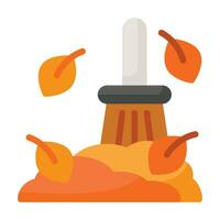 Pile of Leaf Flat Icon vector