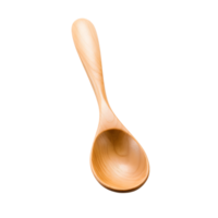 New wooden spoon isolated. AI Generated png