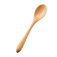 New wooden spoon isolated. AI Generated png