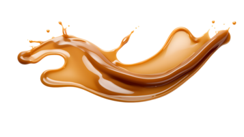 Caramel splash. AI Generated png