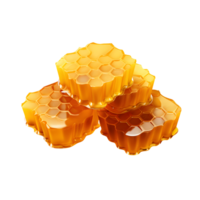 Honeycomb slice closeup. AI Generated png