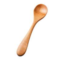 New wooden spoon isolated. AI Generated png