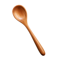 New wooden spoon isolated. AI Generated png