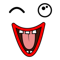 gracioso halloween, abucheo fantasma gracioso rostro, rojo labios, sonrisa, emoción png