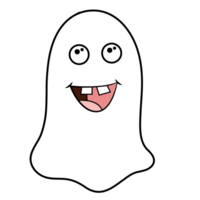 komisch Halloween, boo Geist komisch Gesicht, rot Lippen, Lächeln, Emotionen png