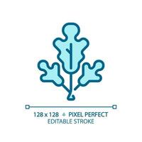 Herbs pixel perfect blue RGB color icon. Plant food. Organic product. Healthy lifestyle. Natural seasoning. Isolated vector illustration. Simple filled line drawing. Editable stroke