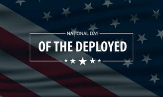 National Day Of The Deployed background vector illustration