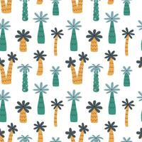 Vector seamless pattern with palm