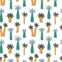 Vector seamless pattern with palm