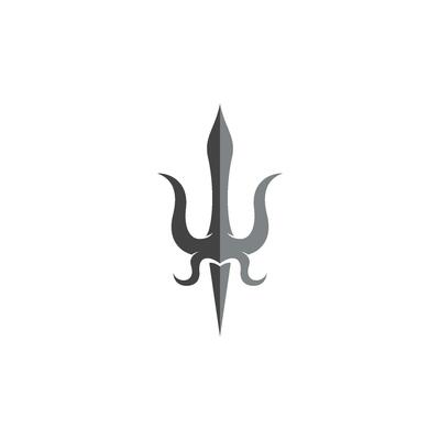 Trident Logo Template vector icon