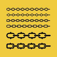 chain set, vector illustration, flat element, straight stretched