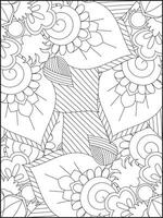 Mandala. Mandala Coloring Pages. Floral Mandala Coloring Pages. Flower vector
